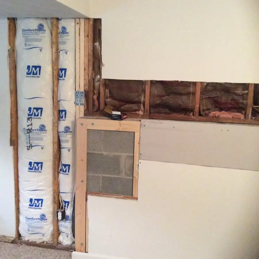 Wall insulation replacement during Odor Removal & Deodorization in Des Moines